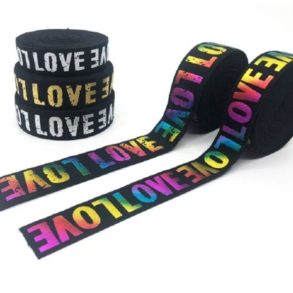 Elastic Band Rainbow Love - Picture 2 of 3